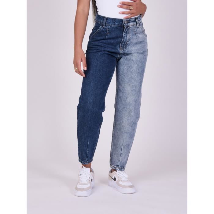 jean bicolore femme