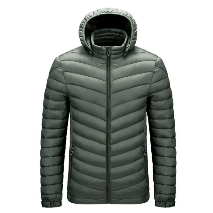 Homme l g re Doudoune en duvet avec capuchon amovible Doudounes