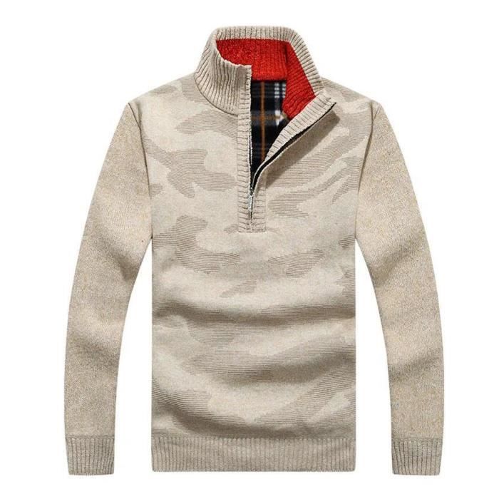 Pull Homme Col Montant Décontracté - Chaud, Confortable, Tendance Affaires - En Coton Pour Loisirs Et Quotidien - 5