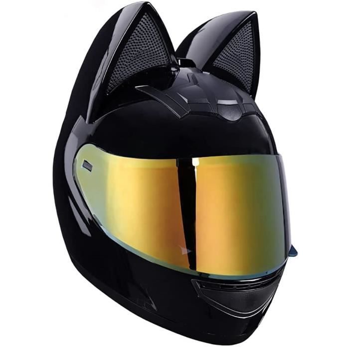 Casque De Moto D Oreille De Chat Personnalise Pour Adultecasques De Moto Integraux Dot Ece Avec Oreilles De Chat Femmes Equit 234 Cdiscount Auto