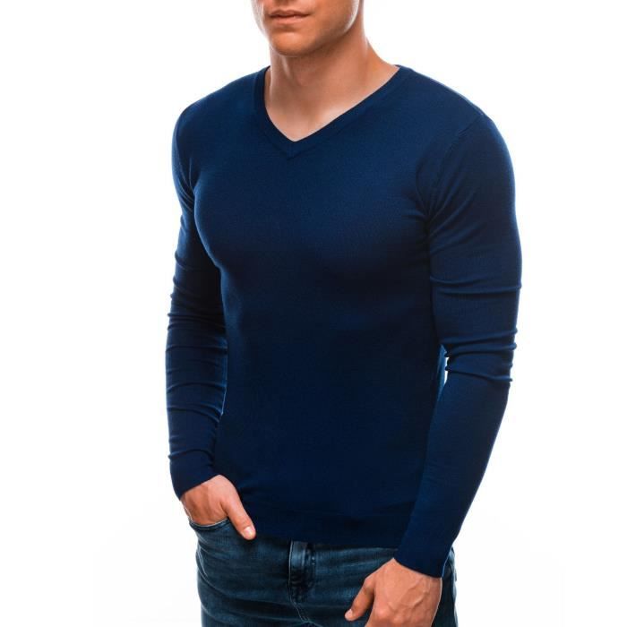 Men's Hoodies Sale Pull Homme Col Roule ZACHARY En Cachemire Bleu