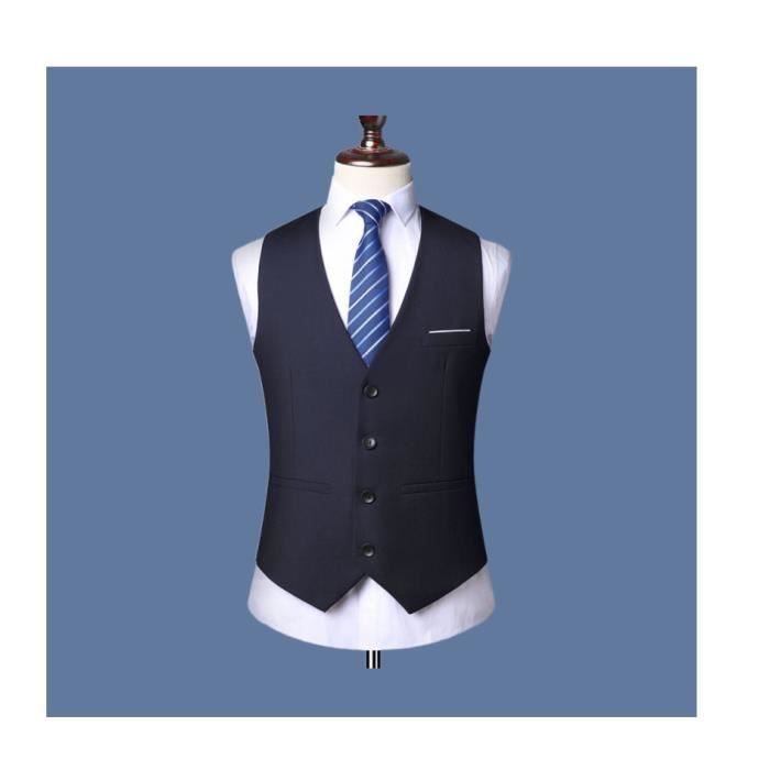 Gilet costume bleu marine homme best sale