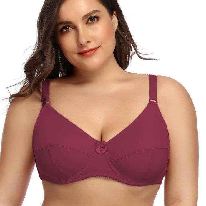 Soutien gorge 80C 120F soutien gorge minimiseur de poitrine brassiere soutien gorge grande taille WineRed D84 J Blanc Cdiscount Pret a Porter
