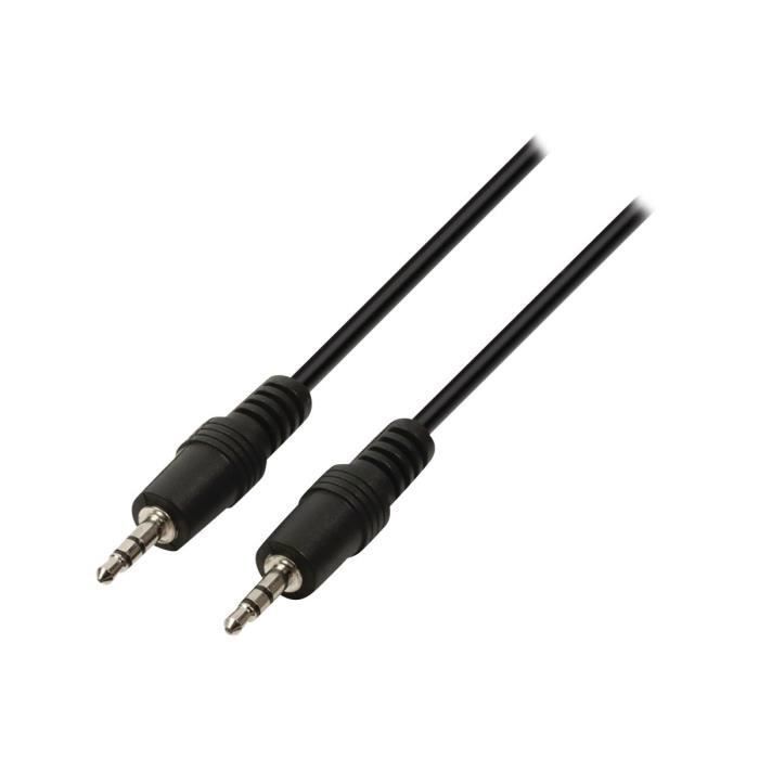 Nedis Câble audio mini jack stéréo (M) pour mini jack stéréo (M) 1.5 m noir rond
