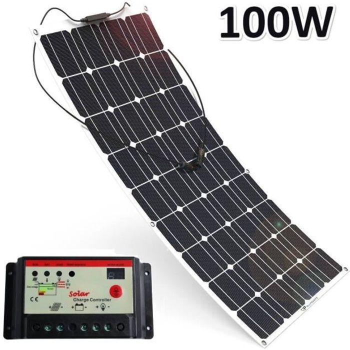 100 W Panneau Solaire Flexible Module pour caravane bateau toit voiture 12 V Battery Charging