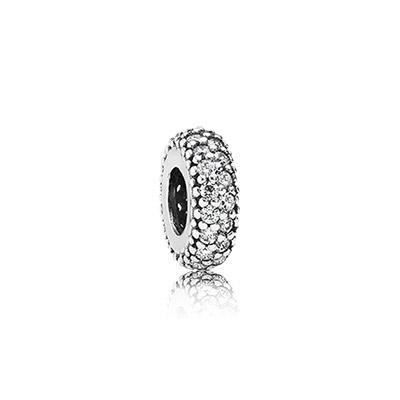 Charm dargent PANDORA - 791359CZ - Charm séparateur avec zircones transparents