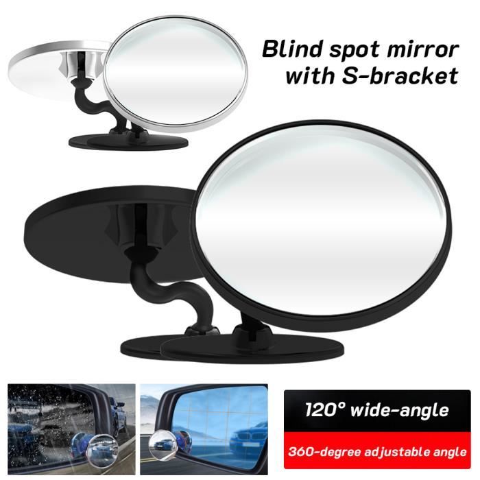 Lot De 2 Rétroviseurs Angle Mort Adhésifs – Pour Voiture, Réglables, à Coller Sur Le Verre Latéral, Sécurité