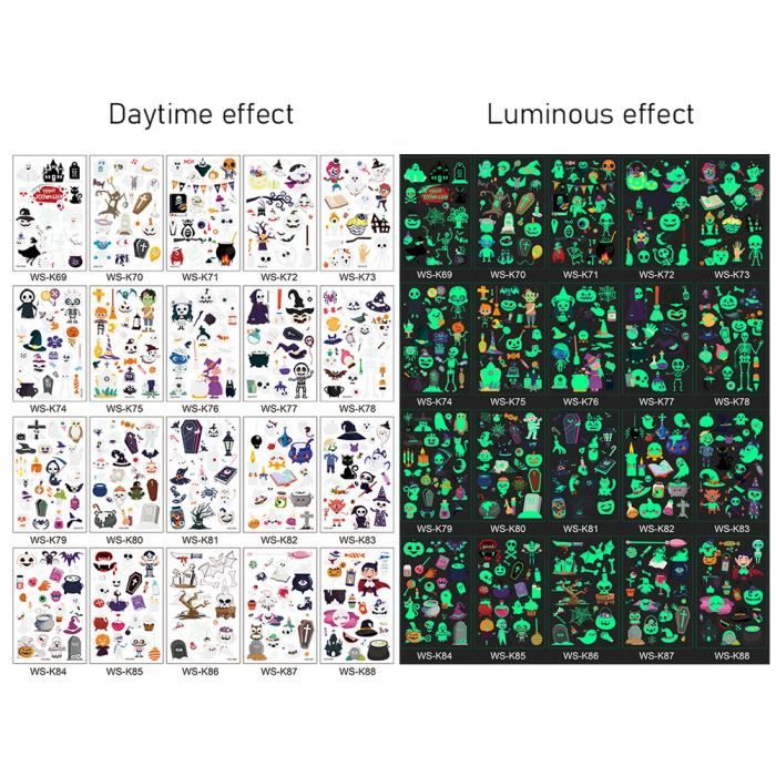 Tatouage Enfant Avec Des Véhicules Construction, 12 Feuilles Lumineux Faux Tatouages Pour Thèmes