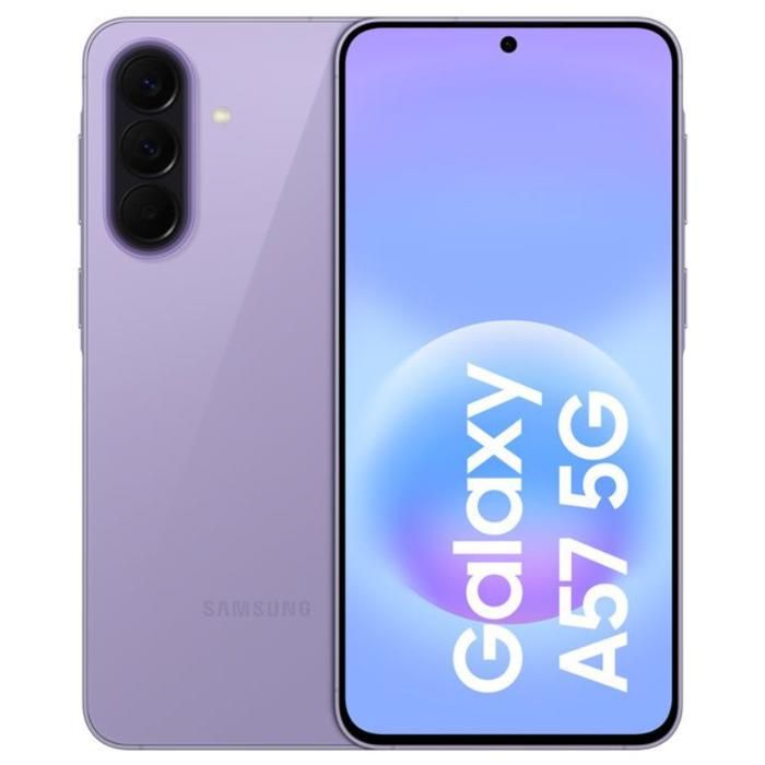 SAMSUNG Galaxy A57 5G Smartphone 8 + 256Go Lavande - Version Taiwan/HK