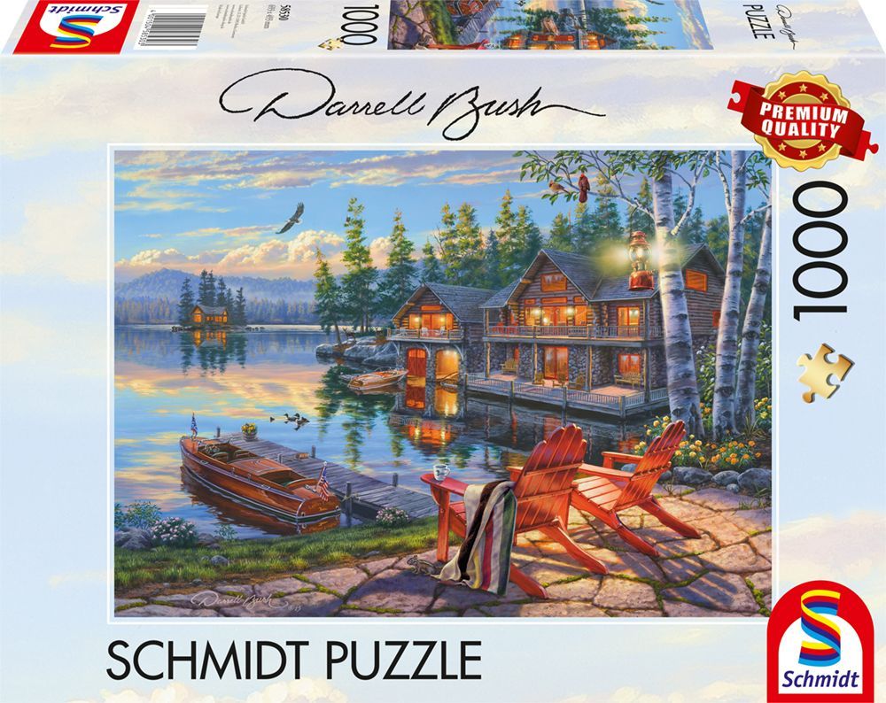 SCHM58530 Puzzle 1000 pièces 'On the Shores of Loon Lake New York' 69 3 x 49 3 cm