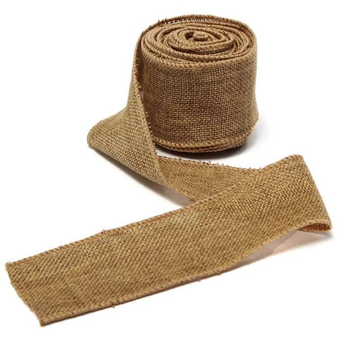 Rouleau De Rubban De Jute Naturel Toile De Jute Hessian Ceinture Sangle Rustique Mariage Fleuristerie 5mx5cm Brun Jaunatre Achat Vente Tulle Noeud Ruban Soldes Sur Cdiscount Des Le 20 Janvier Cdiscount