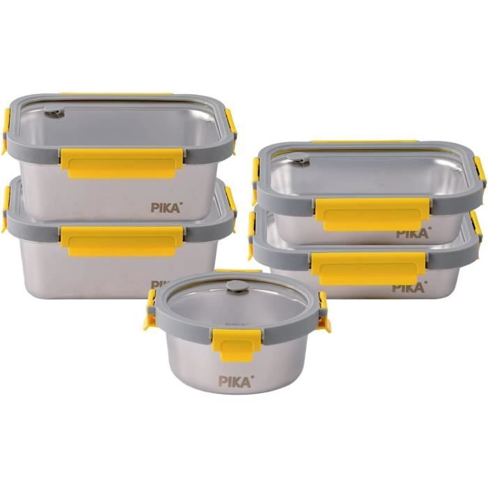 PIKA - Boite alimentaire 370ml en verre et couvercle en verre trempé