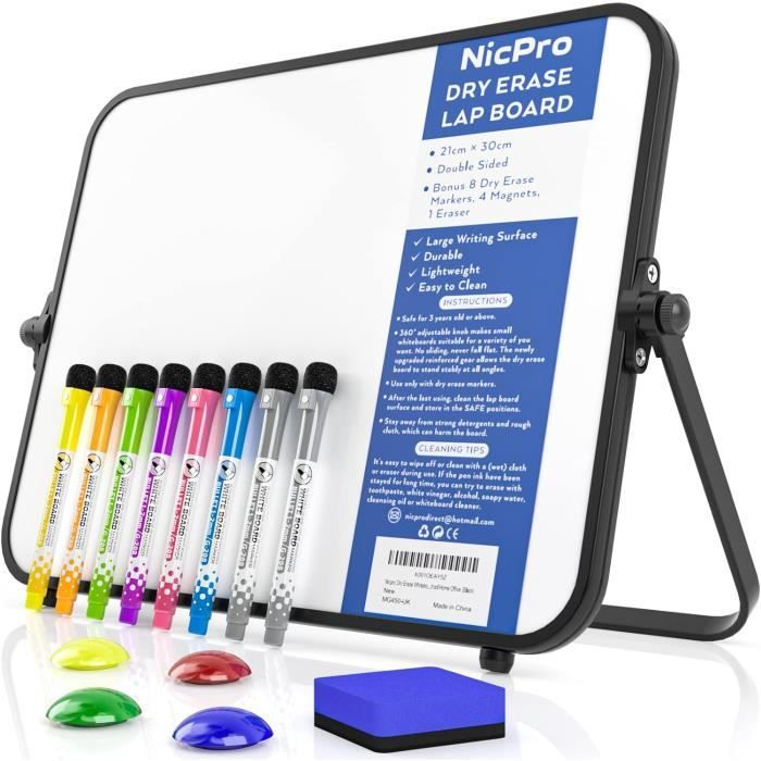 Tableau Tactique Badminton Pliable – Double Face Effaçable, Aimanté, Avec Stylo, 32x25 Cm Plié, Pour Entraîneur Et Joueur