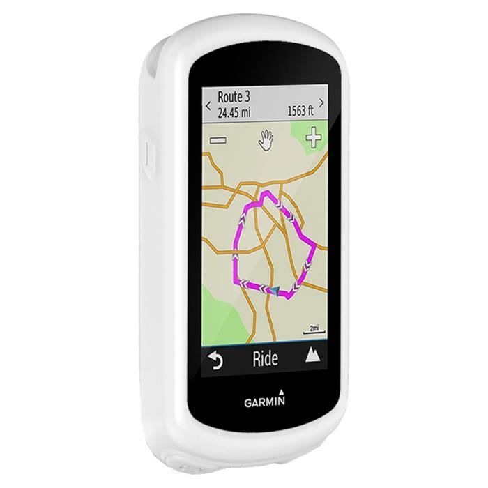 Coque Silicone blanc pour GPS de vélo Garmin Edge 1030 / Edge 1030 Plus - Cover Bumper de protection système de navigation vélo moto
