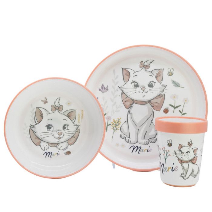 Coffret repas THERMOBABY ARISTOCHAT 3 pieces : Assiette, bol et gobelet