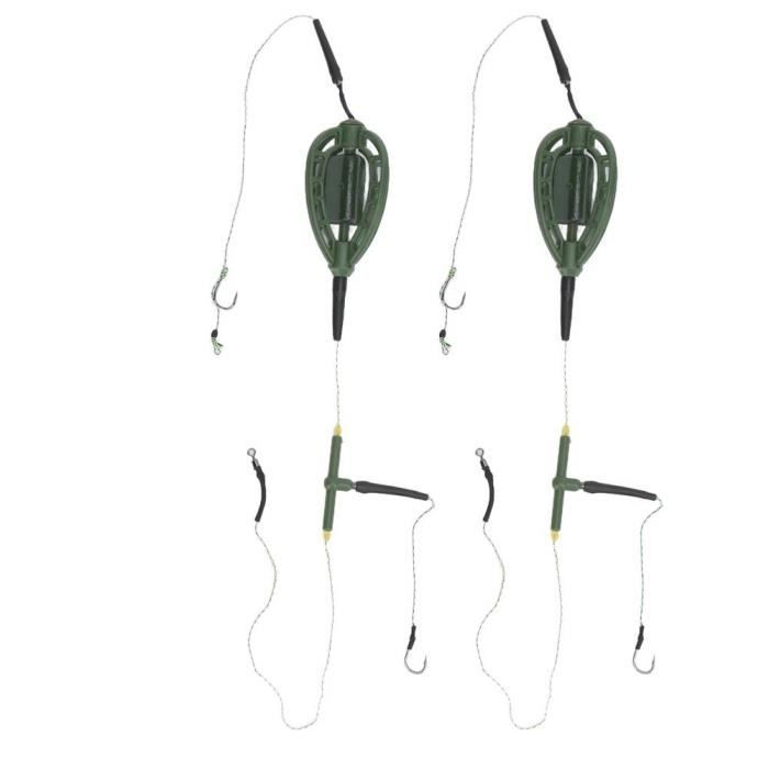 Méthode En Ligne Feeder Porte-appât Outil Lure Cage Pêche À La Carpe Tackle Accessoires 2pcs