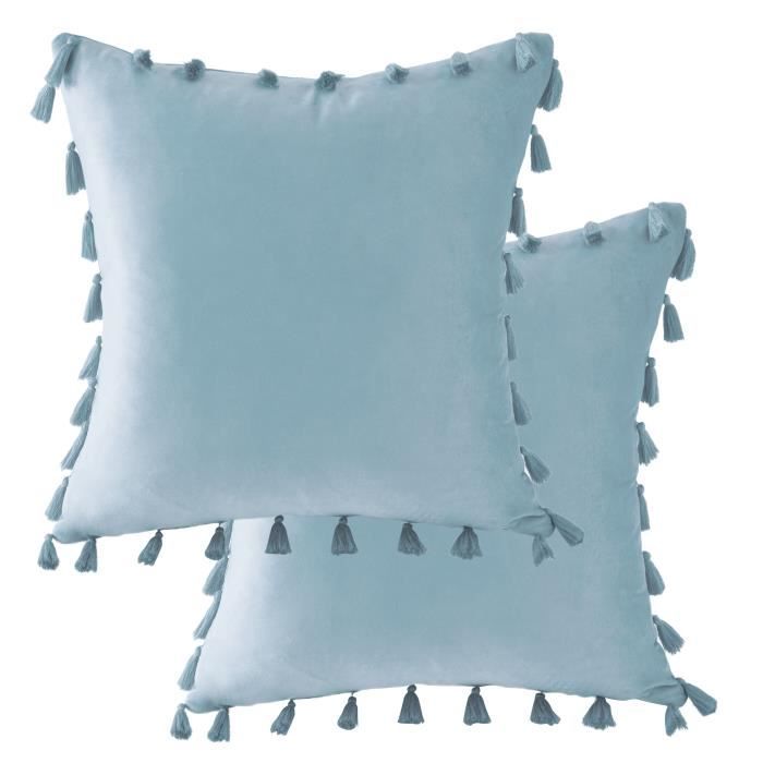MIULEE Lot de 2 Decorative Housse de Coussin en Velours Côtelé Canapé Taie d/'oreiller Douce pour Maison Salon Chambre Lit Clic Clac 40x40 cm Gris