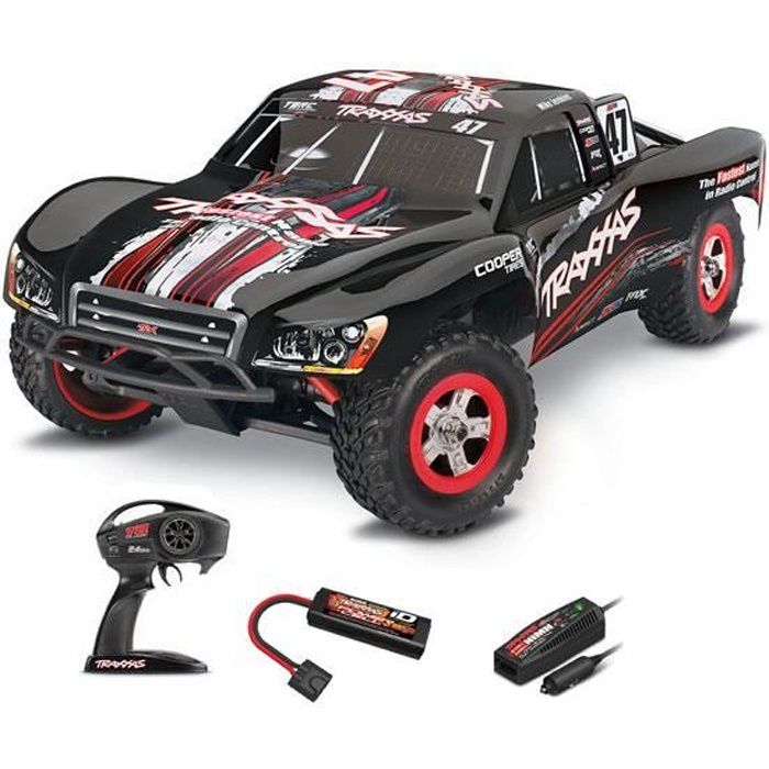 Véhicule radiocommandé TRAXXAS SLASH 4X4 1/16 Brushed Noir avec accus et  chargeur - Cdiscount Jeux - Jouets