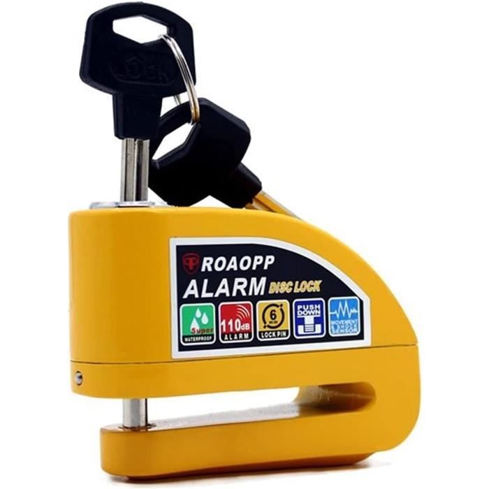 Serrure De Guidon De Moto Serrure D'Alarme De Moto Alarme Antivol De Moto Frein À Disque De Roue