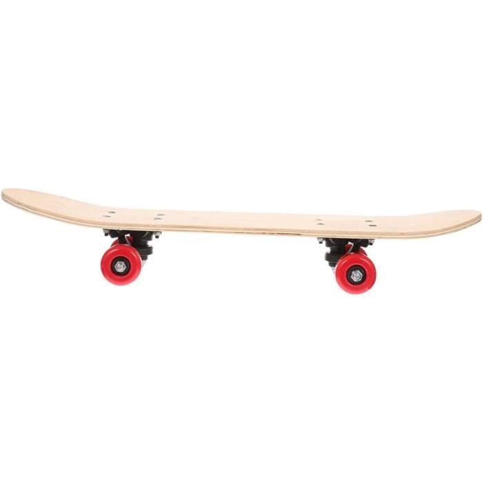 Skateboard Complet Débutant - Planche En érable 79,5 Cm, Roues Silencieuses PU - Motif Lettre Unisexe