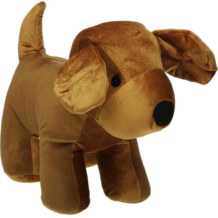 Carousel Home and Gifts Cale-Porte en Tissu décoratif en Forme de Schnauzer Assis 23 cm ~ Marron 