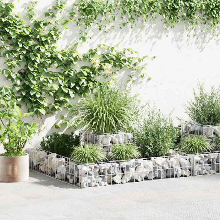Vidaxl Jardinière en gabion 120x120x20 cm