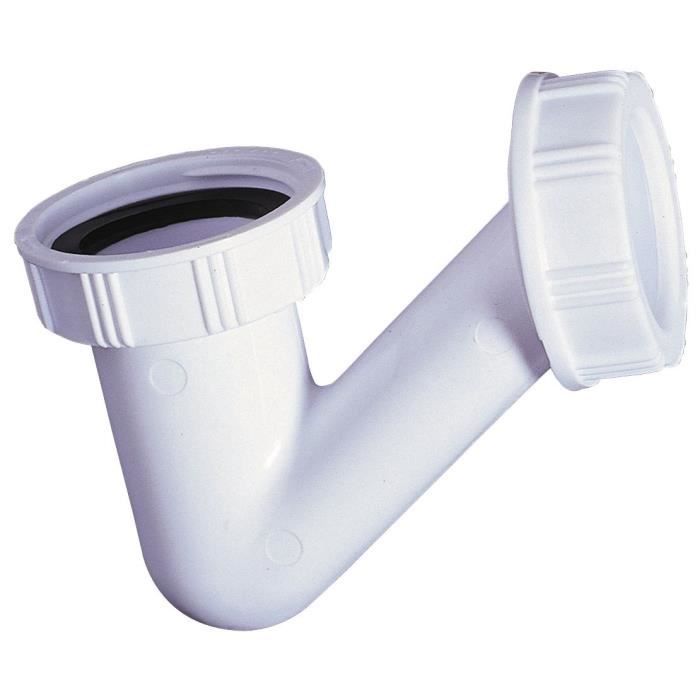 Siphon compatible pour lavabo Siphon extensible ABS blanc Siphon avec entrée de 1 1/4 ou 1 1/2 diamètre et sortie de 32-40 bidet ou évier 