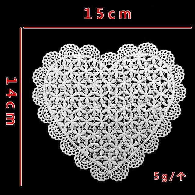 Lot De 4 Napperons En Dentelle Florale Brodée - Dessous De Verre Ronds Pour Fête