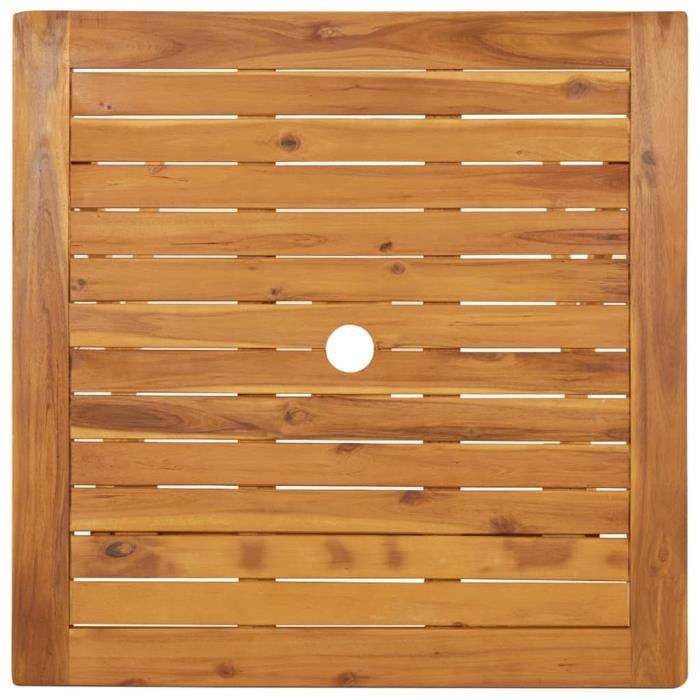 Zerodis Table pliable de jardin 70x70x75 cm Bois dacacia massif AB46348 RE388