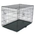 Cage pour Chien de transport pliante en métal 121 x 74 x 81 cm Noir-1