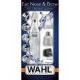 Tondeuse nez/oreille - WAHL - Ear, Nose & Brow 3-in-1 - 3 têtes de coupe - Lames lavables-1