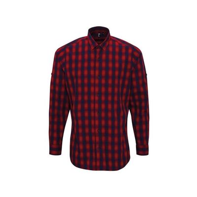 Chemise manches longues PREMIER PR250 Rouge Col arrondi