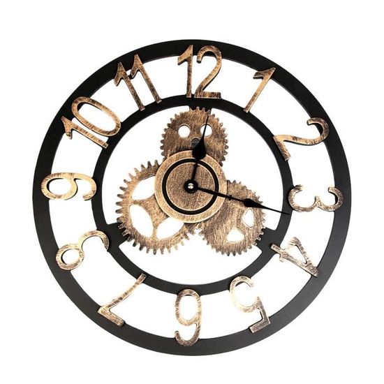 Vintage Style Industriel Horloge Murale Europeenne Vitesse