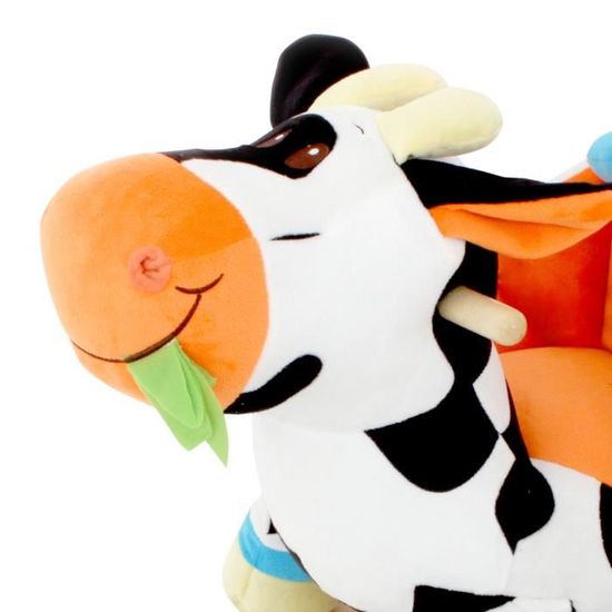 vache à bascule en bois