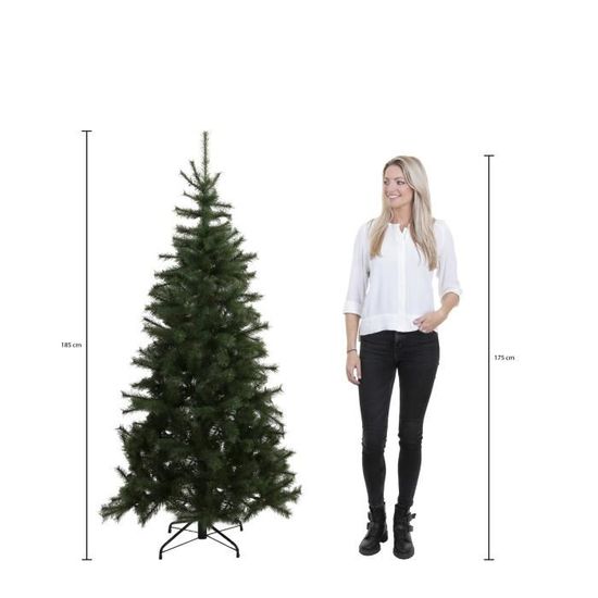 Sapin De Noël Artificiel Triumph Bristlecone Avec LED - 215 Cm Haut, 127 Cm Diamètre - Branches PVC Type Brosse - Garantie 5 Ans