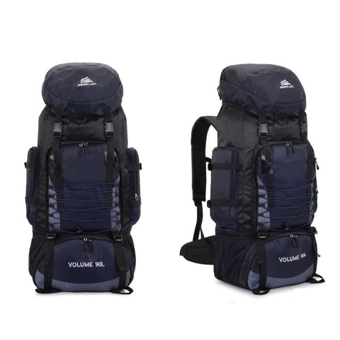 Sac à Dos De Voyage TOBILE 90 Litres - Nylon Résistant - Dimensions 80x36x25 Cm - Pour Randonnée, Camping, Alpinisme