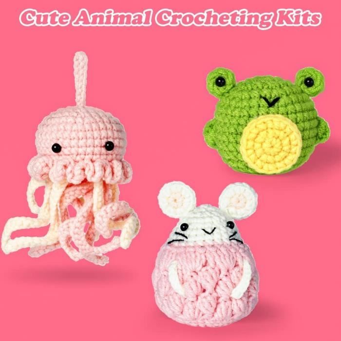 Kits de Crochet pour Adultes Débutants Aiguilles à Crochet Set