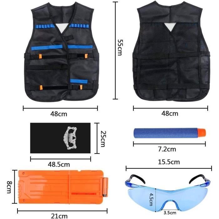 Gilet de remplacement - NERF - Gilet tactique - 1 gilet inclus - Pour enfants à partir de 8 ans - Mixte - Jeux - Jouets