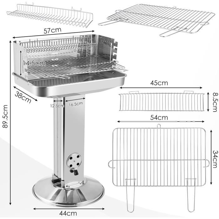 Barbecue intérieur extérieur Barbecue à Charbon de Bois Barbecue Grill