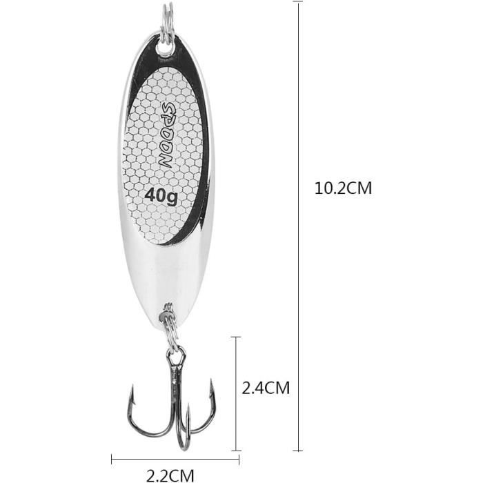 50 Leurres De Pêche Assortis – Cuillères Métal Crankbait Seasky, 1,5g
