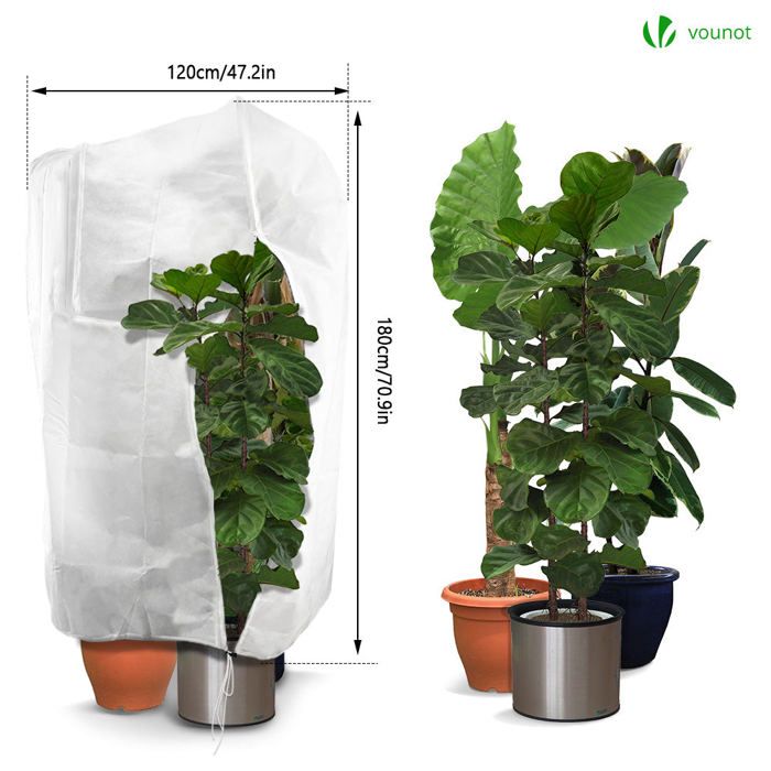 Protection Hiver Plante Lot De 2 Protections Hivernales Pour Plantes Zofory - 200x240cm - Avec Fermeture Éclair Voile Hivernale épais