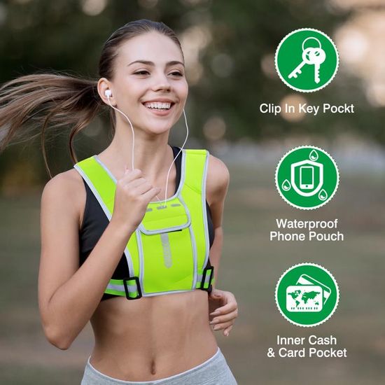 3 Pièce Gilet De Sécurité Haute Visibilité Avec Bandes