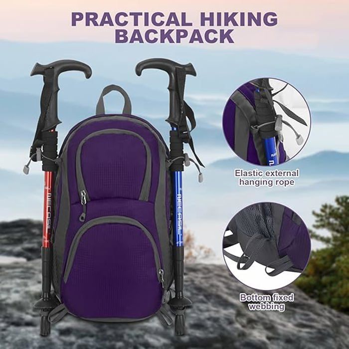 Sac à Dos De Randonnée - Ultra-léger - 20L - Imperméable - Noir - Sport