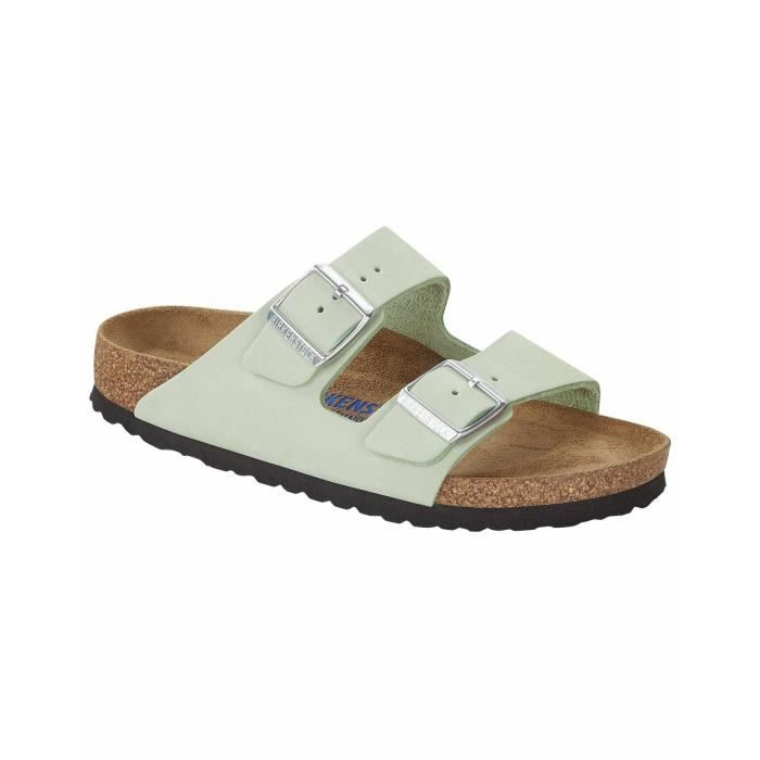Sandales femme BIRKENSTOCK Arizona SFB Vert Matcha Daim