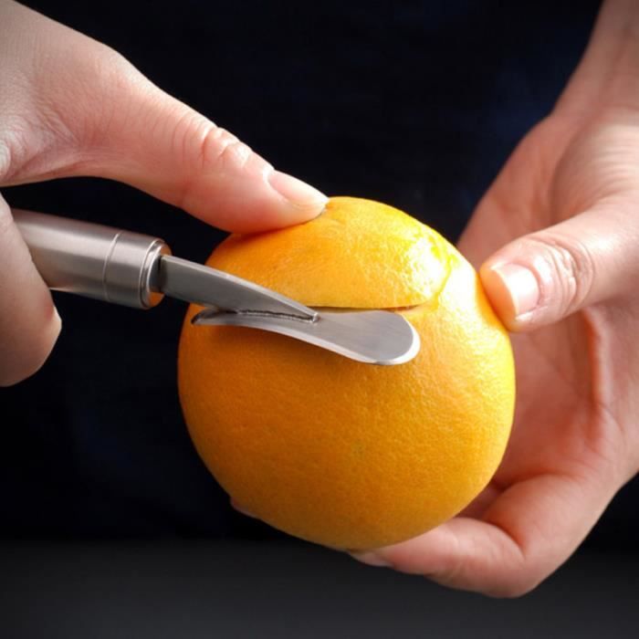 Éplucheur de pamplemousse Orange en acier inoxydable, couteau