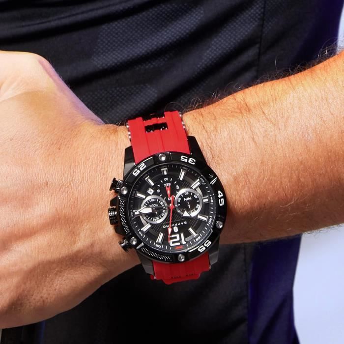 Montre homme etanche deals bracelet silicone