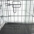 Cage pour Chien de transport pliante en métal 121 x 74 x 81 cm Noir-3