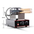 Gaufrier électrique - QQ Bubble Waffle Baker Maker Machine - Acier inoxydable - 220V - Gris - 1,4 kW-3