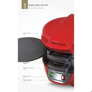 Appareil à Sandwiches LAIKAIEU, Rouge, Avec Compte à Rebours Numérique, 600W