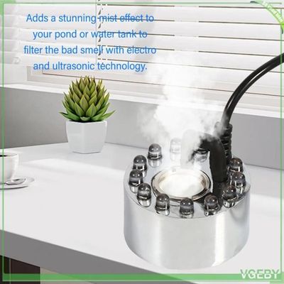 Brumisateur à Ultrasons 350 Ml/h - Générateur De Brume Pour Fontaine, Aquarium, Décoration | Avec Protection Anti-éclaboussures Et Lumières LED